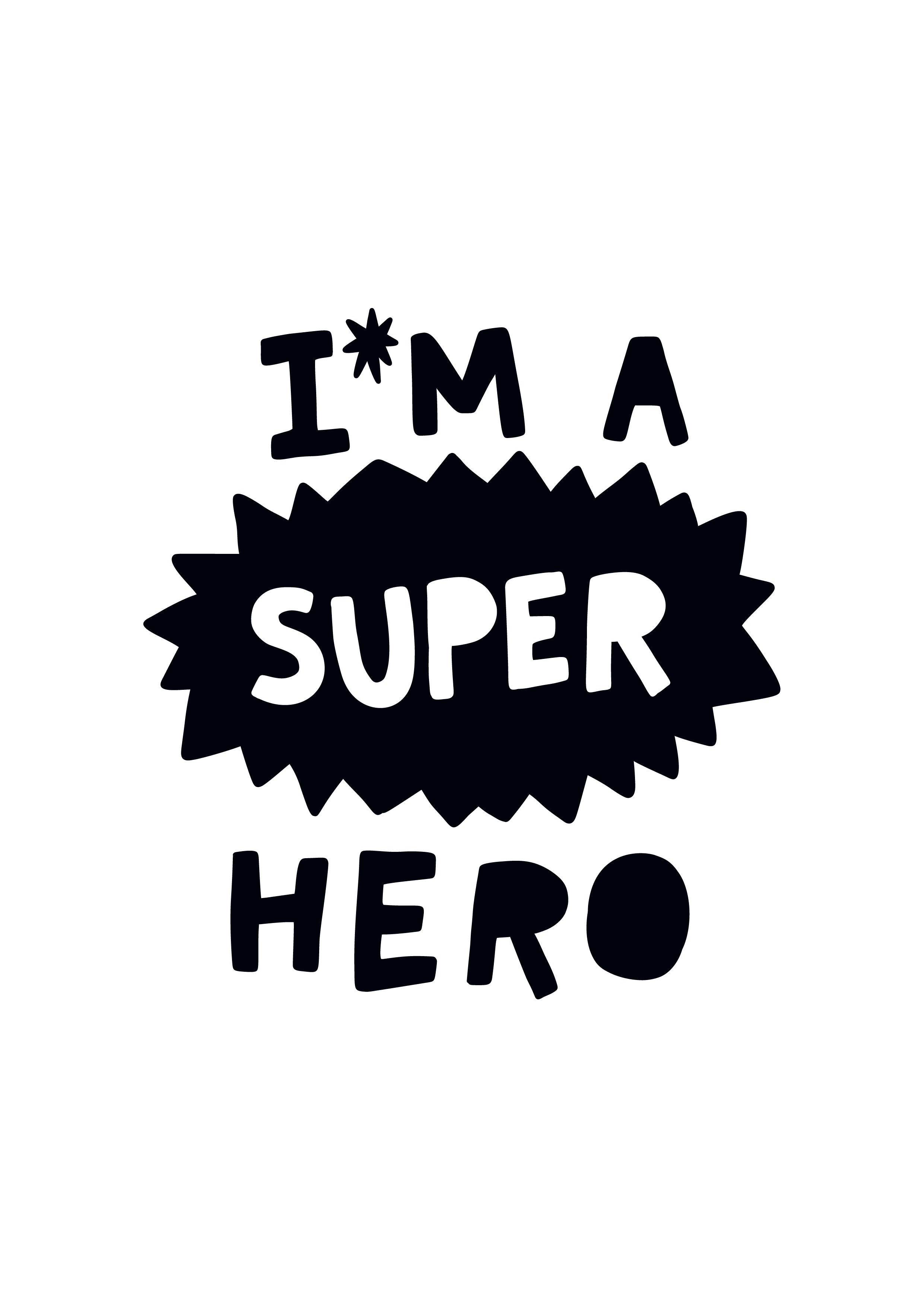 Super Hero - Modern Wall Art - Olli+Lime